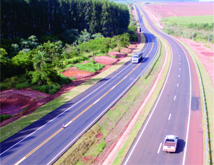 Trecho da BR-163 no município de Itaquiraí. (Foto: Divulgação).