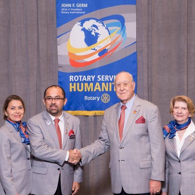 hermes e o president munidal de rotary