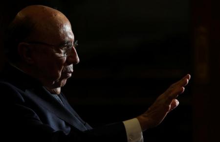 Brazil's Finance Minister Henrique Meirelles attends an interview with Reuters in Brasilia, Brazil, February 21, 2017. REUTERS/Adriano Machado - RTSZPTW