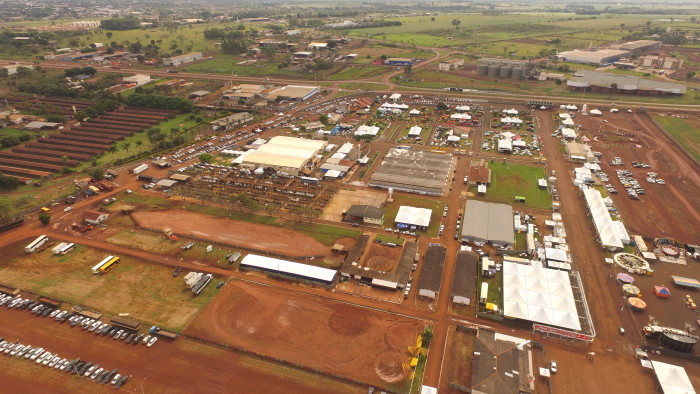 O Parque de Exposições João Humberto de Carvalho já recebe os preparativos para a próxima Expoagro de Dourados. Foto: Divulgação).