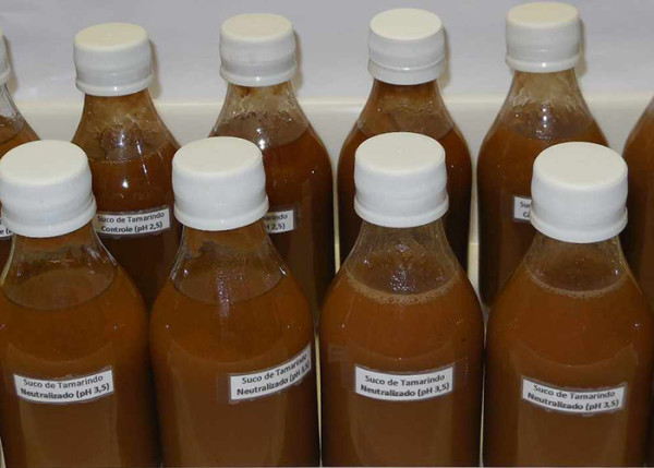 Suco de tamarindo com menos acidez também está em estudo no laboratório. (Foto: Verônica Freire).